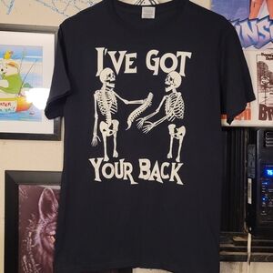 Vintage y2k Funny Skeletons T Shirt Glow In The Dark